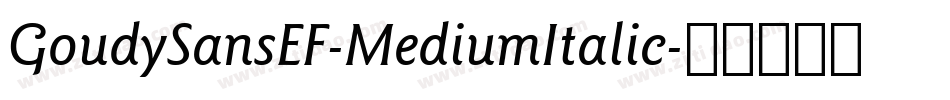 GoudySansEF-MediumItalic字体转换