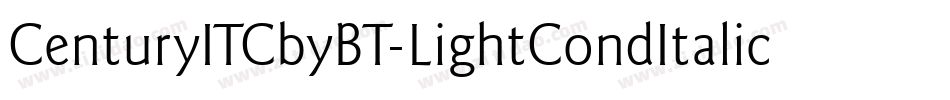 CenturyITCbyBT-LightCondItalic字体转换