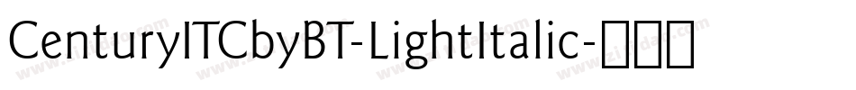 CenturyITCbyBT-LightItalic字体转换