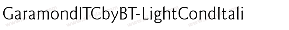 GaramondITCbyBT-LightCondItalic字体转换