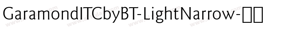 GaramondITCbyBT-LightNarrow字体转换