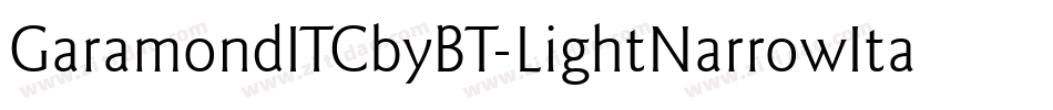 GaramondITCbyBT-LightNarrowItal字体转换