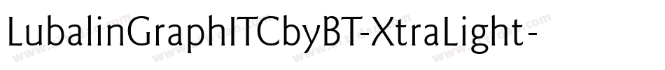 LubalinGraphITCbyBT-XtraLight字体转换