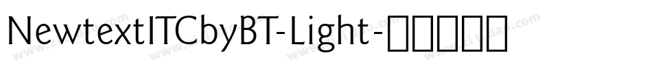 NewtextITCbyBT-Light字体转换