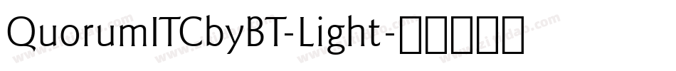 QuorumITCbyBT-Light字体转换