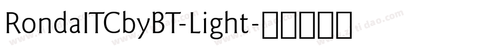RondaITCbyBT-Light字体转换