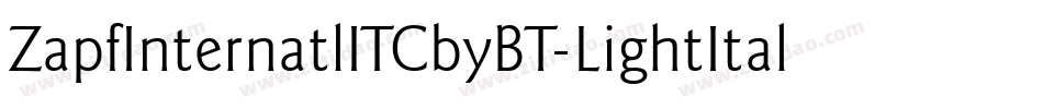 ZapfInternatlITCbyBT-LightItal字体转换