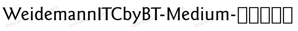 WeidemannITCbyBT-Medium字体转换