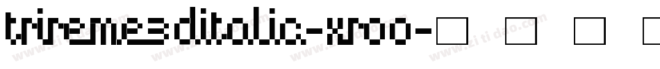 Trireme3DItalic-xr00字体转换