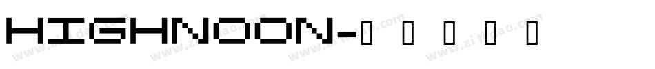HIGHNOON字体转换