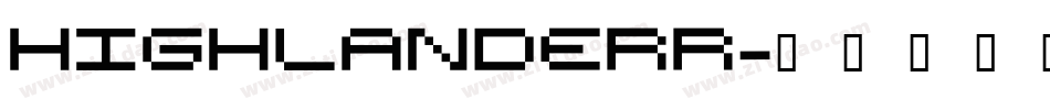 HighlanderR字体转换