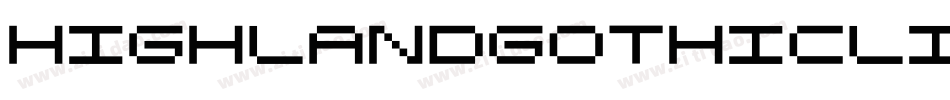 Highlandgothiclightflf-7BjB字体转换
