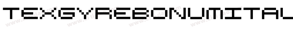 TexgyrebonumItalic-B75l字体转换