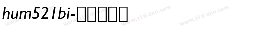 hum521bi字体转换