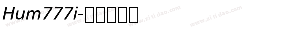 Hum777i字体转换