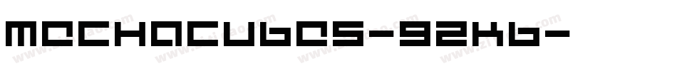 Mechacubes-9ZKB字体转换