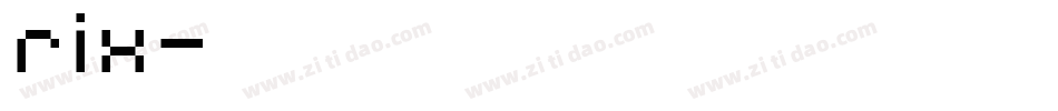rix字体转换