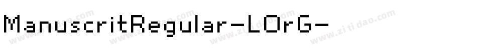 ManuscritRegular-LOrG字体转换