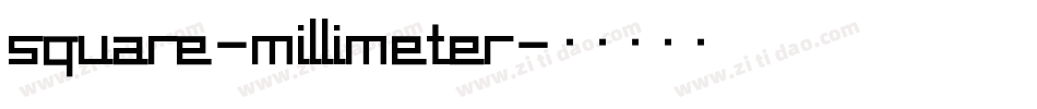 square-millimeter字体转换