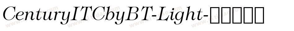 CenturyITCbyBT-Light字体转换