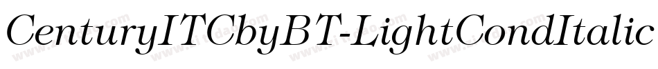 CenturyITCbyBT-LightCondItalic字体转换
