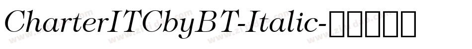 CharterITCbyBT-Italic字体转换