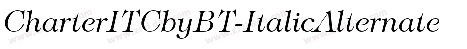 CharterITCbyBT-ItalicAlternate字体转换