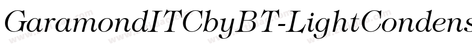 GaramondITCbyBT-LightCondensed字体转换
