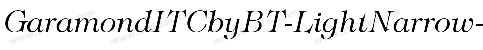 GaramondITCbyBT-LightNarrow字体转换