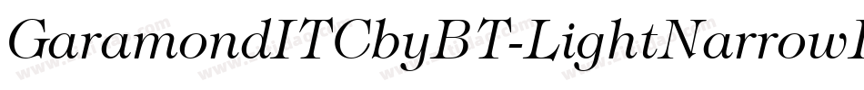 GaramondITCbyBT-LightNarrowItal字体转换
