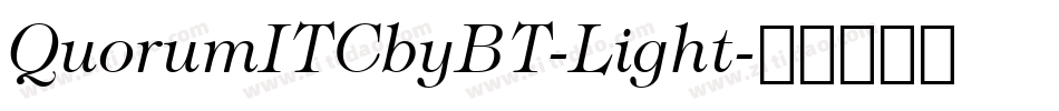 QuorumITCbyBT-Light字体转换
