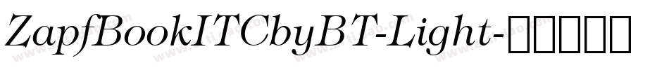 ZapfBookITCbyBT-Light字体转换