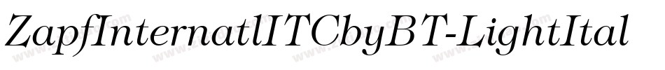 ZapfInternatlITCbyBT-LightItal字体转换