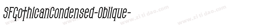 SFGothicanCondensed-Oblique字体转换