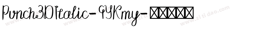 Punch3DItalic-9YKmy字体转换