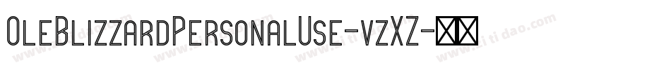 OleBlizzardPersonalUse-vzXZ字体转换