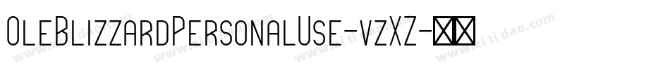 OleBlizzardPersonalUse-vzXZ字体转换