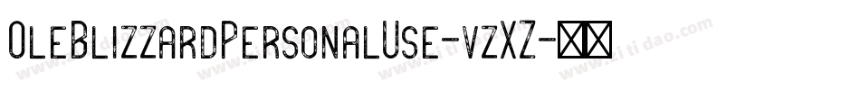 OleBlizzardPersonalUse-vzXZ字体转换