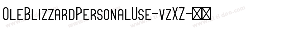 OleBlizzardPersonalUse-vzXZ字体转换