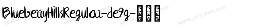 BlueberryHillsRegular-de9g字体转换