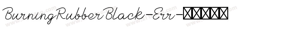 BurningRubberBlack-Err字体转换