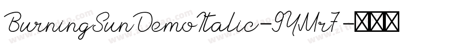 BurningSunDemoItalic-9YMr7字体转换