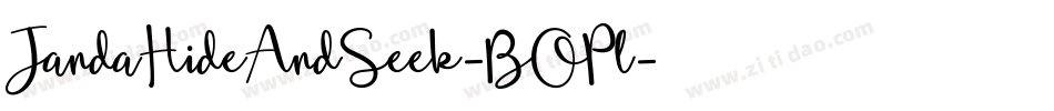 JandaHideAndSeek-BOPl字体转换