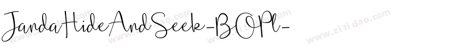 JandaHideAndSeek-BOPl字体转换