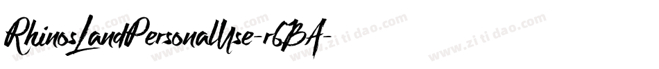 RhinosLandPersonalUse-r6BA字体转换