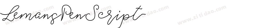 LemansPenScript字体转换