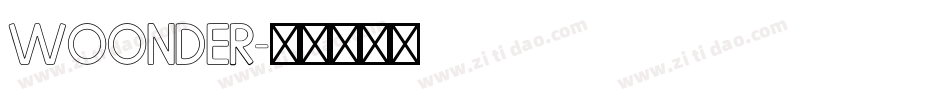 WOONDER字体转换