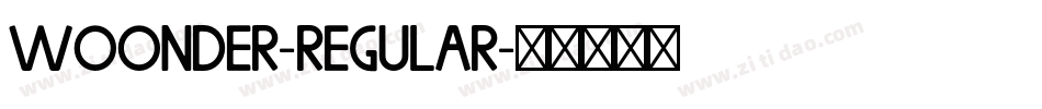 WOONDER-Regular字体转换
