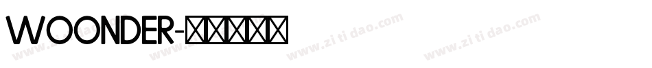 WOONDER字体转换