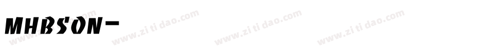 mhbson字体转换